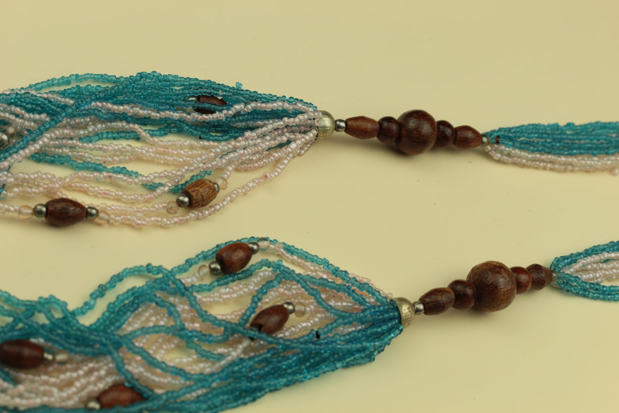 Aqua Pearl Flow Necklace — handcrafted by LUA Jewellery
