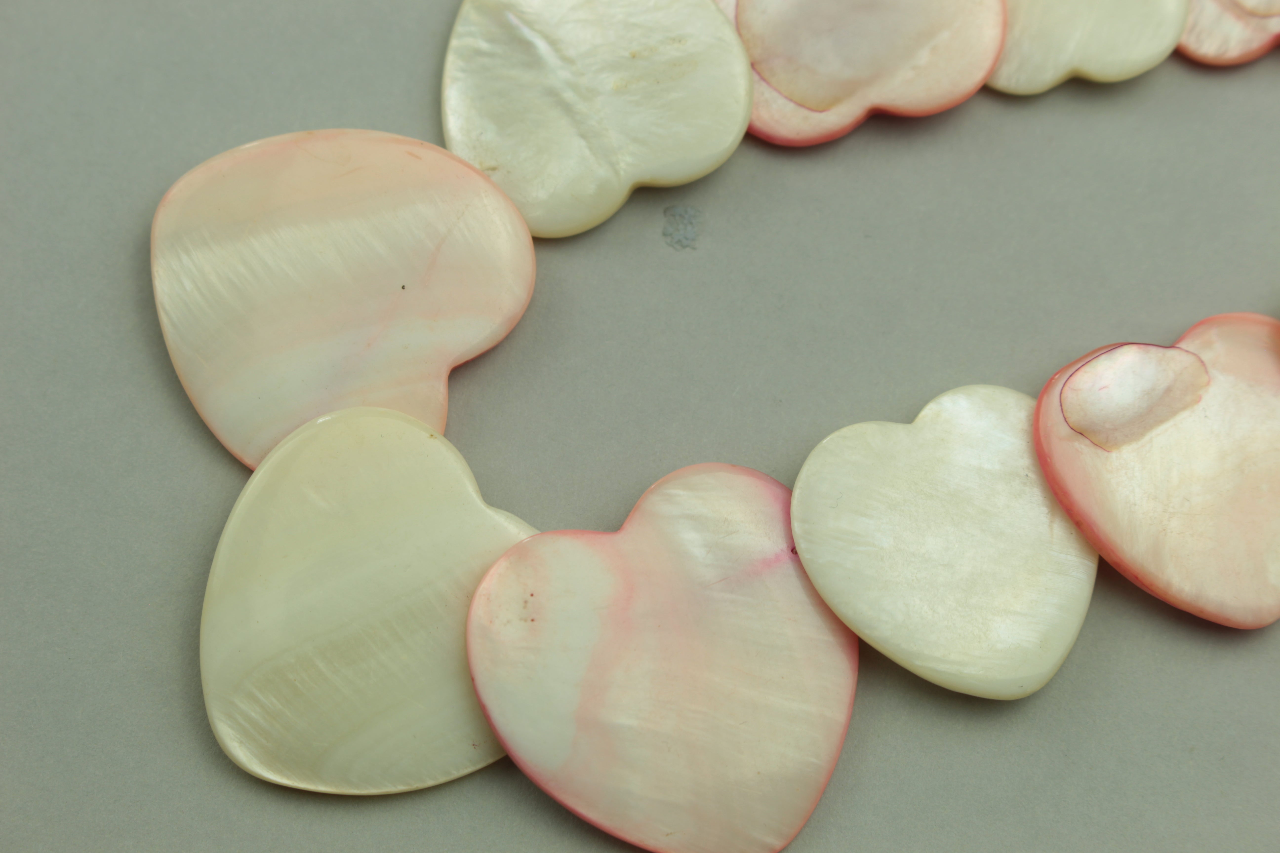 Blush Pearl Heart Statement Necklace — handcrafted by LUA Jewellery