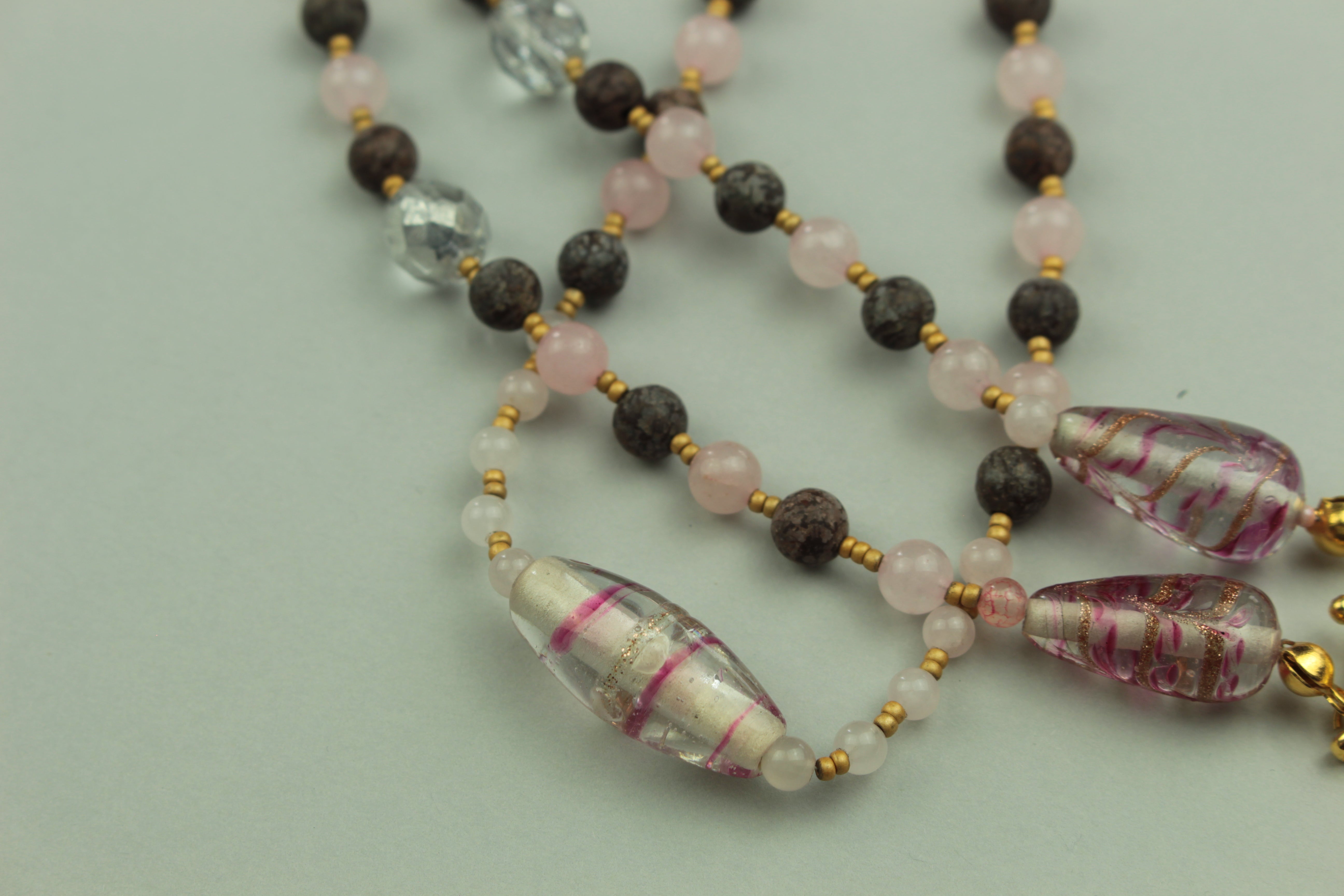 Blush Tide Murano Pendant Necklace — handcrafted by LUA Jewellery