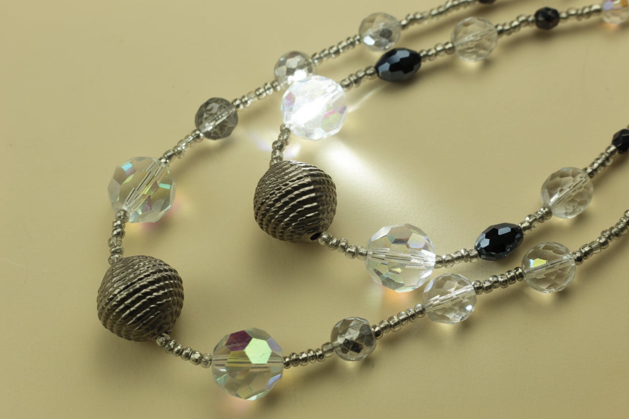 Handcrafted Crystal & Metallic Bead Multi-Layer Necklace — handcrafted by LUA Jewellery