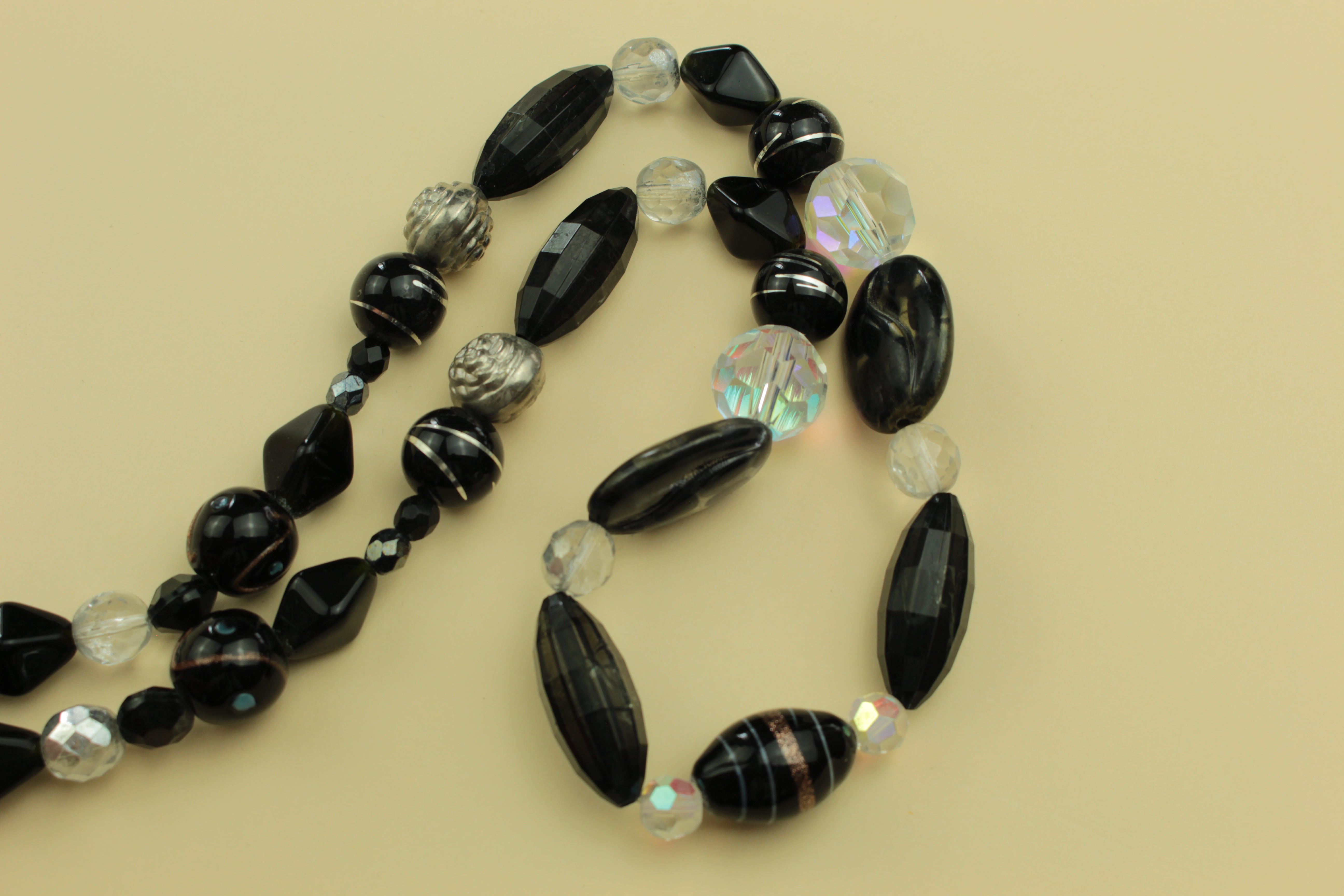 Noir Aura Beaded Statement Necklace — handcrafted by LUA Jewellery
