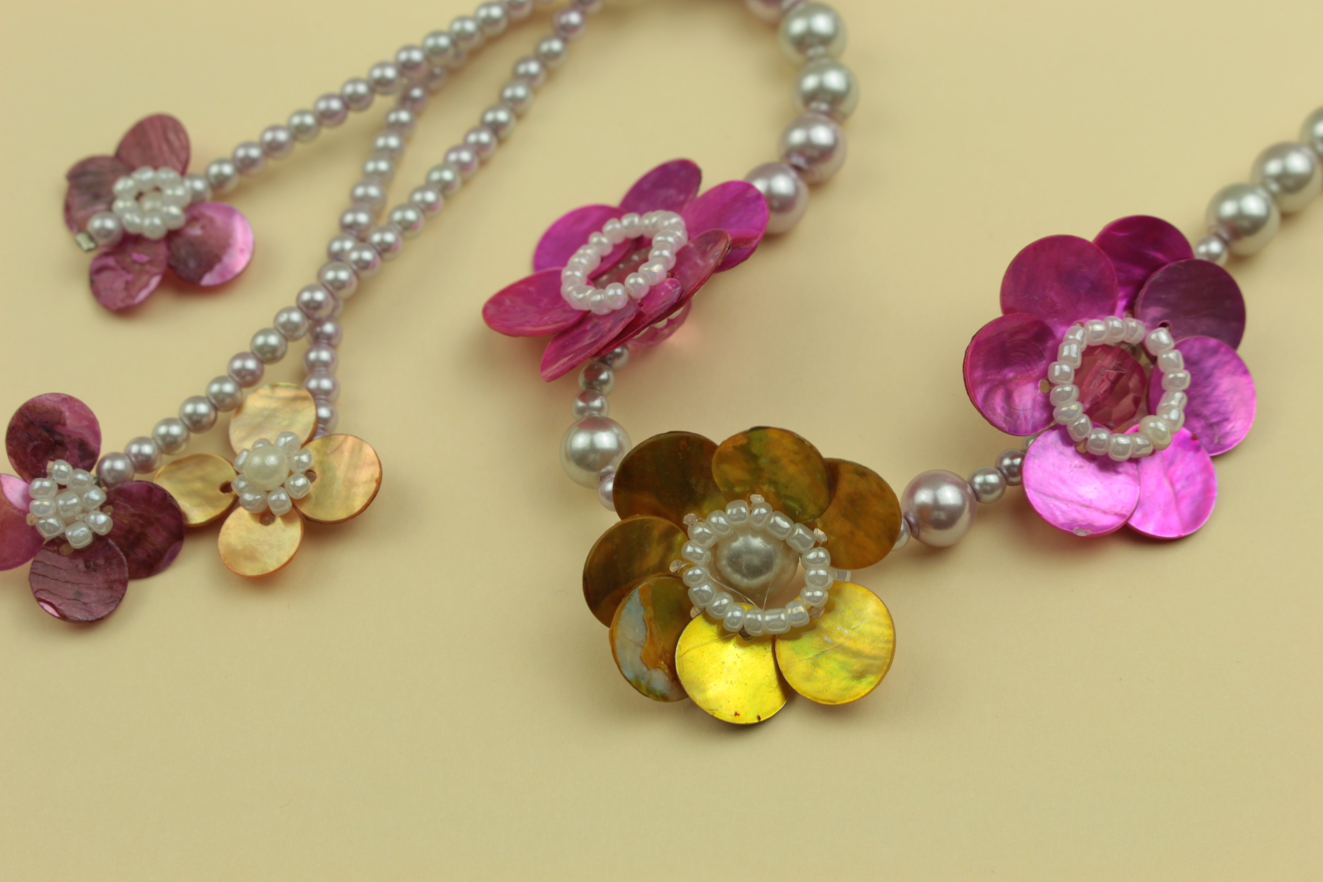 Pearl Blossom Statement Necklace — handcrafted by LUA Jewellery