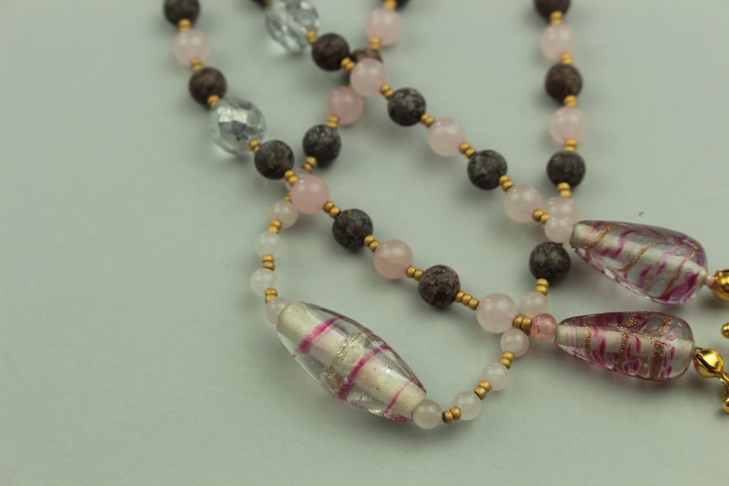 Blush Tide Murano Pendant Necklace — handcrafted by LUA Jewellery