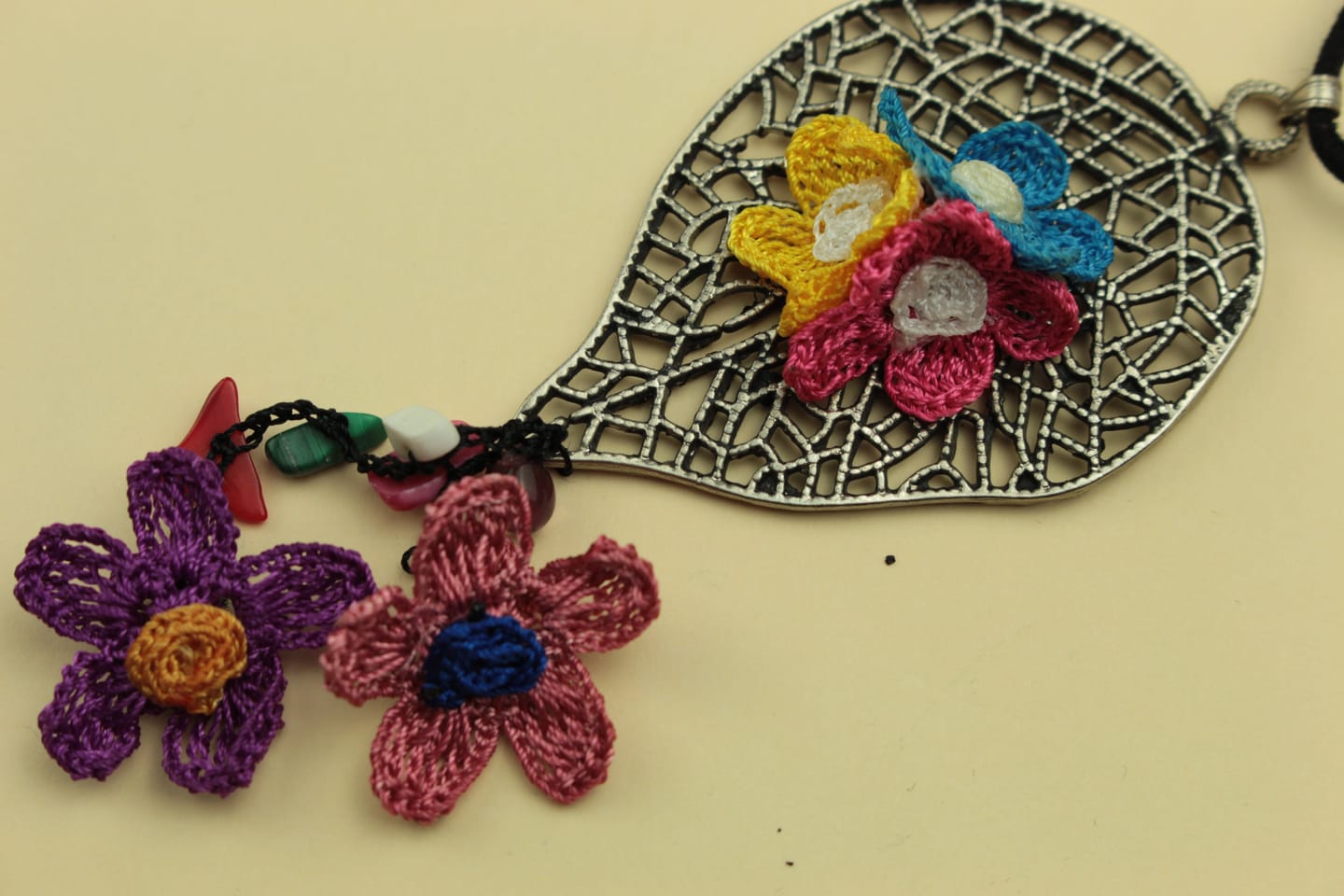 Floral Lace Pendant Necklace — handcrafted by LUA Jewellery