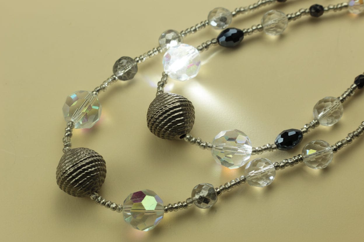 Handcrafted Crystal & Metallic Bead Multi-Layer Necklace — handcrafted by LUA Jewellery