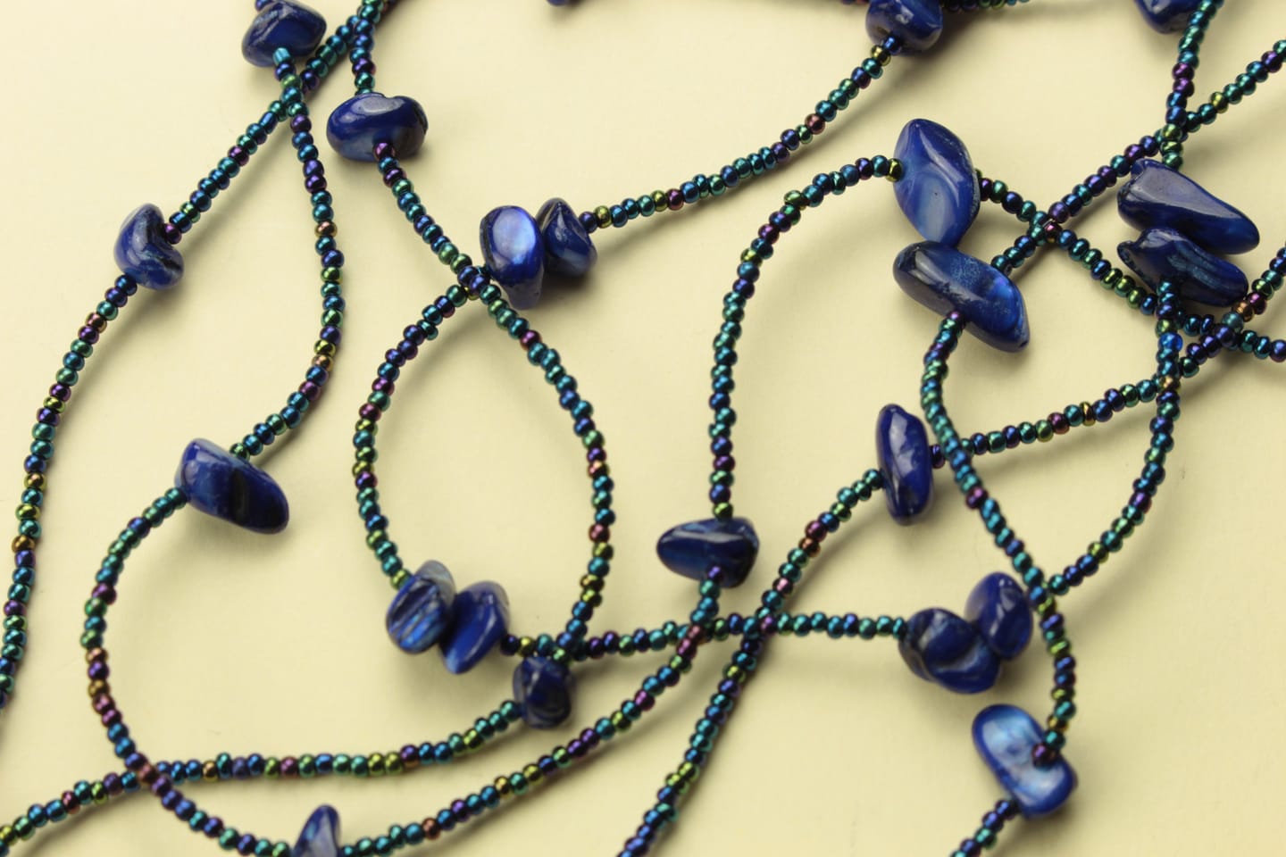 Handmade Natural Blue Stone Multi-Strand Necklace — handcrafted by LUA Jewellery