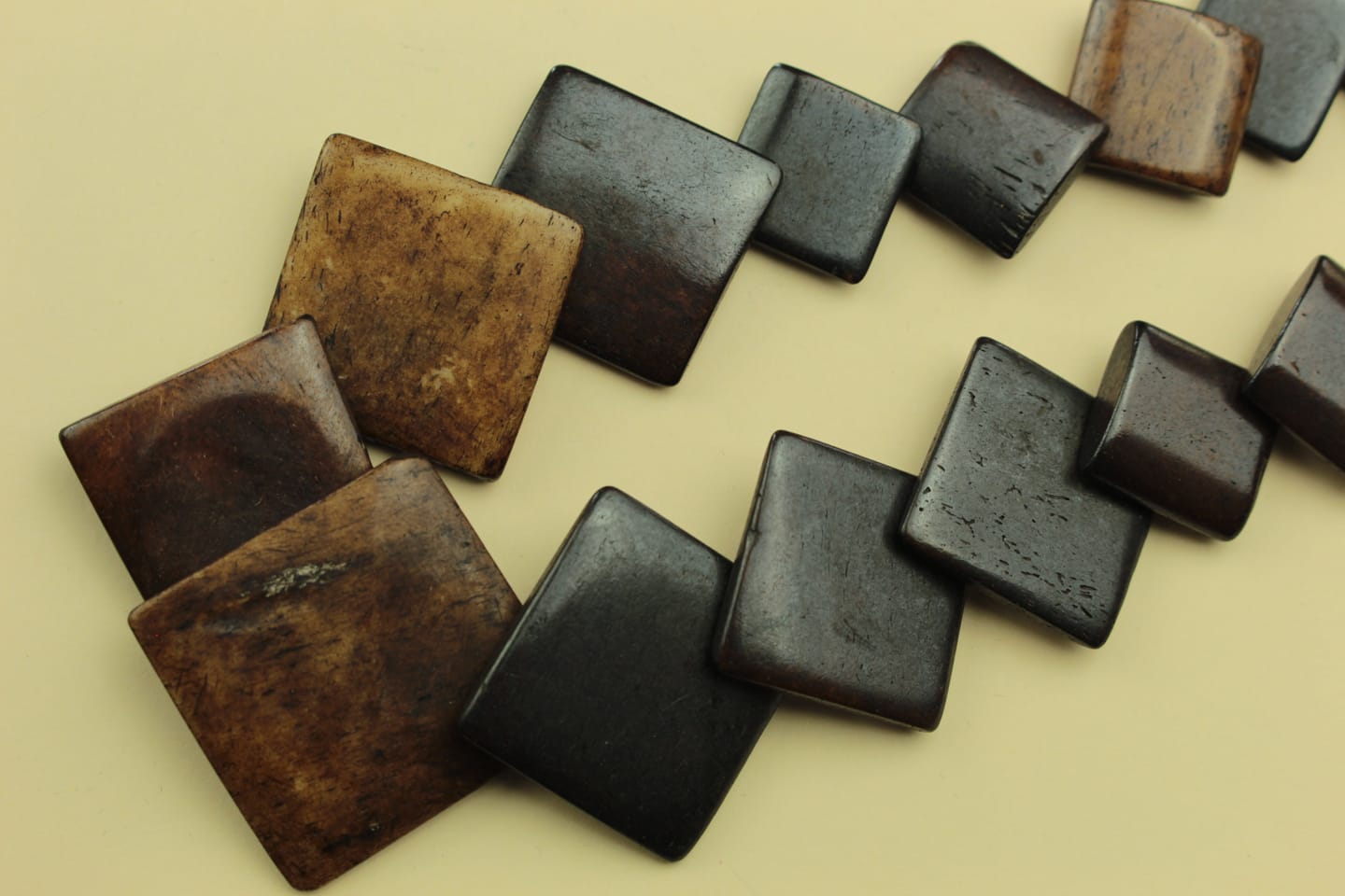 Natural Mother of Pearl Square Bead Necklace — handcrafted by LUA Jewellery