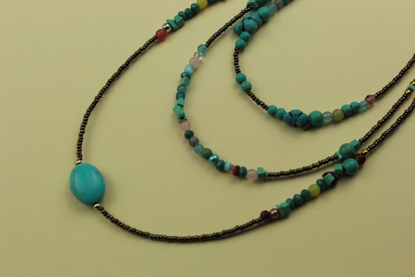 Natural Turquoise Chip Stone Necklace — handcrafted by LUA Jewellery