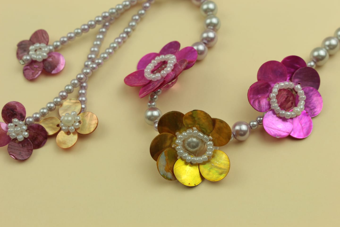 Pearl Blossom Statement Necklace — handcrafted by LUA Jewellery