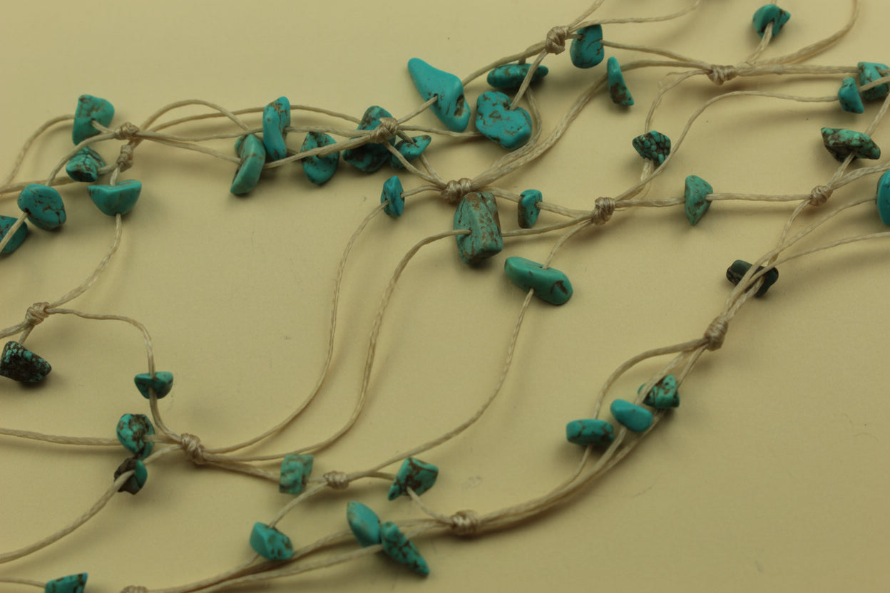 Turquoise Multi‑Strand Natural Stone Necklace — handcrafted by LUA Jewellery